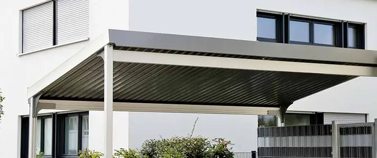 Covered aluminum carport